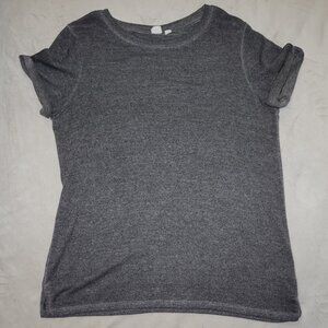 Women's Size Large GAP Gray Short Sleeve Tunic Top